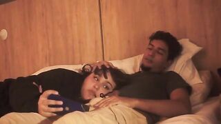 The lazy guy barely fucked, but the girl made a stunning blowjob