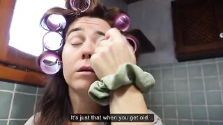 The pipe burst, and so did her patience—she wanted a plumber badly