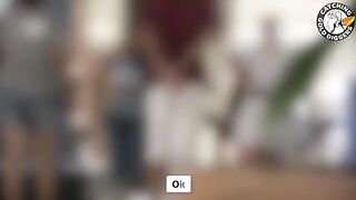 The girl is going crazy, even though they have just started