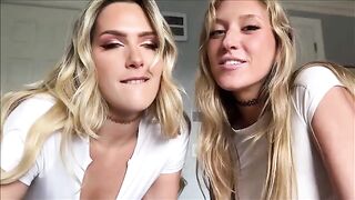 Two girls share a cock during an intimate step-family therapy session