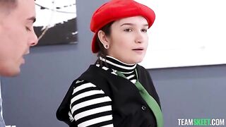 A brunette with a nice ass was fucked in doggystyle
