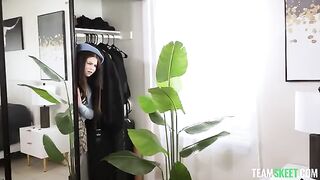 The young brunette becomes wet and asks not to stop