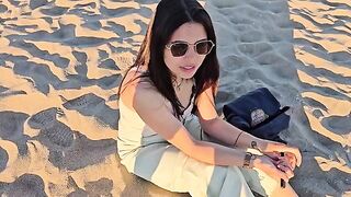 An empty beach isn’t exactly the place for intimate moments