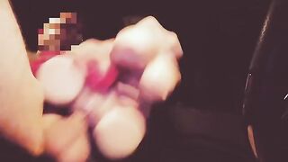 A girl with a silicone pussy fucks a guy in the car, showcasing intense passion