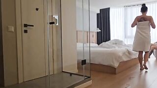 The girl was fucked in ass and received a discharge