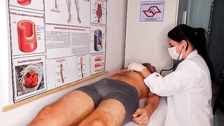 A hot nurse has no shame and fucks right in front of her patient