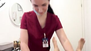 A hot nurse epilates a guy and then sucks his dick