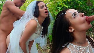 The bride got a great cock in her tight ass on the wedding day