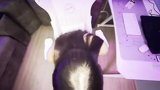 A cute 18-year-old girl got her ass stuffed with cum at home