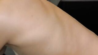 A cute girl choked and fucked on the kitchen table in POV style