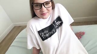 The young man realizes his fantasies with a hot step sister