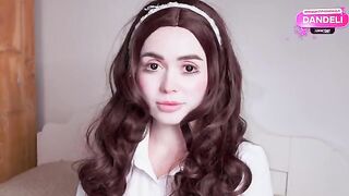 The girl in the roleplay is a sex doll for her man, an intense ritual