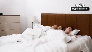 A hot Russian girl is sharing a bed with her stepmom and stepbrother