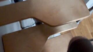 A young cute girl relaxes with a vibrating device in her pussy