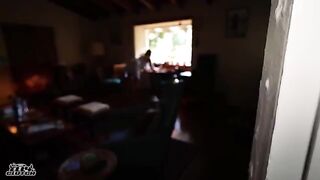 While grandparents are away at the cottage, we have fun in the bedroom