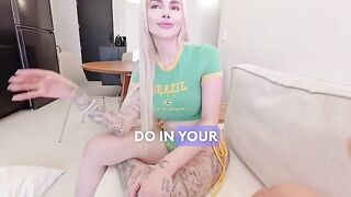 The girl became wet and almost came when she was asked about her favorite sex position