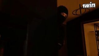 Latina with huge boobs gets fucked by a thief in doggy style