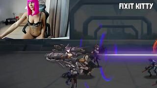 A happy couple has amazing, orgasmic sex in a stream
