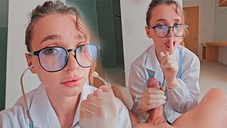 A nurse should not moan so much, so as not to distract during a blowjob