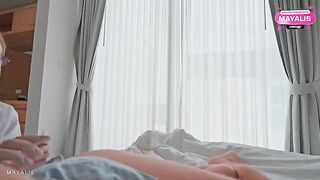 A nurse should not moan so much, so as not to distract during a blowjob