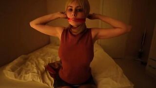 A pleading look from the girl, inspiring deep throat fantasies