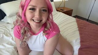 A hot stepdaughter gets her panties dirty in a steamy role-play scene