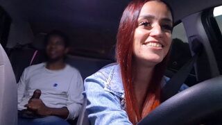 The road is empty, the car is full of moans in this steamy scene