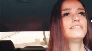 The road is empty, the car is full of moans in this steamy scene