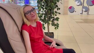 A paid sex encounter with a shy girl in a public restroom