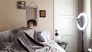 The girl removes the condom and gets cum inside