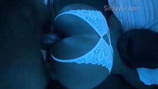 Ebony beauty got fucked on the bed in doggy style