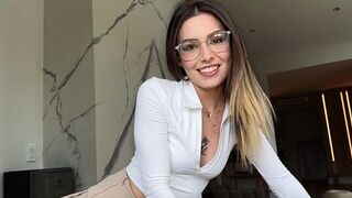 The girl is not embarrassed to show her desires in public