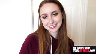 Skinny Laney Grey takes a huge cock in her pussy