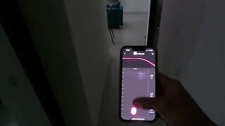 The girl challenged herself not to squirt while using the vibrator in public