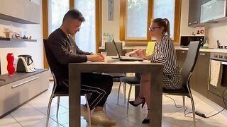 The consultant was seduced by the client and fucked in her office
