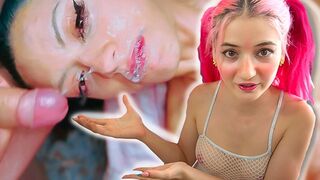 Petite TikTok thot Emma Fiore reacts to top Argentinian porn
