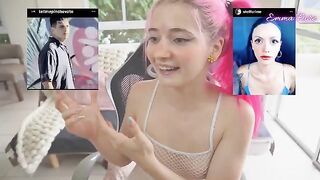 Petite TikTok thot Emma Fiore reacts to top Argentinian porn