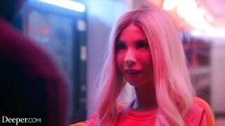 A pretty girl secretly fucks in public places like a slut
